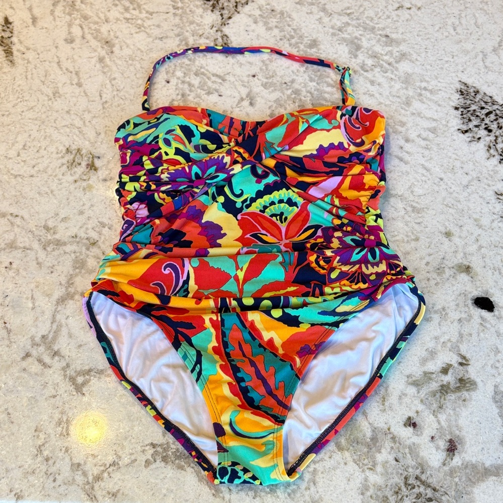 Colorful Tahari Women's Bandeau One Piece Swimwear